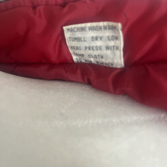 Zeka Of California Women’s Red Quilted Bomber Aviator Style Jacket Size Large - Picture 9 of 11